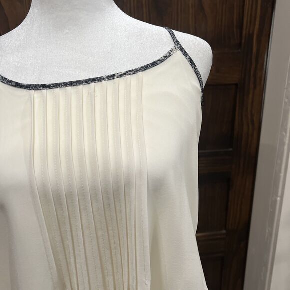 Ya Los Angeles Dress Small Peated White Snake Animal Print Safari‎ Boho - Picture 4 of 14